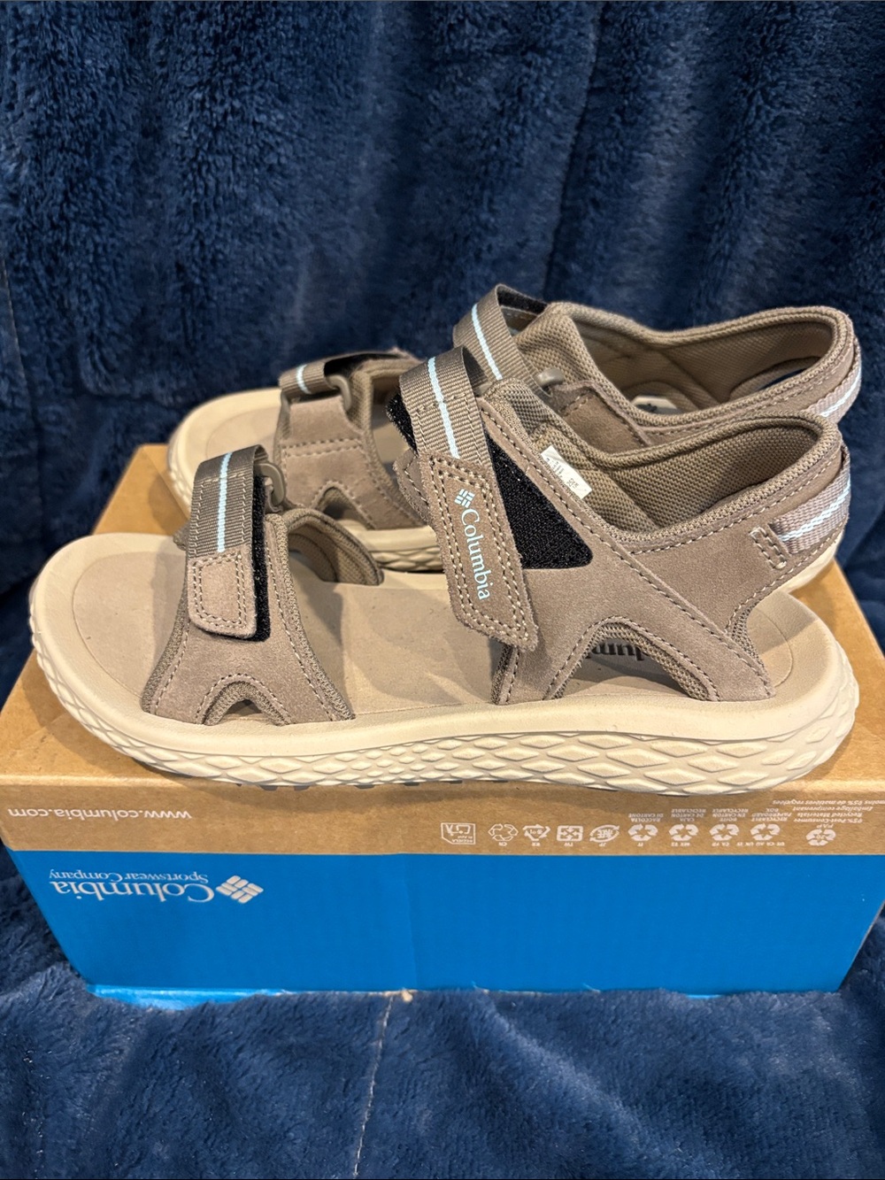 Columbia Konos Hiker 2-Strap Sandals Brown Tan Women’s Size 7
